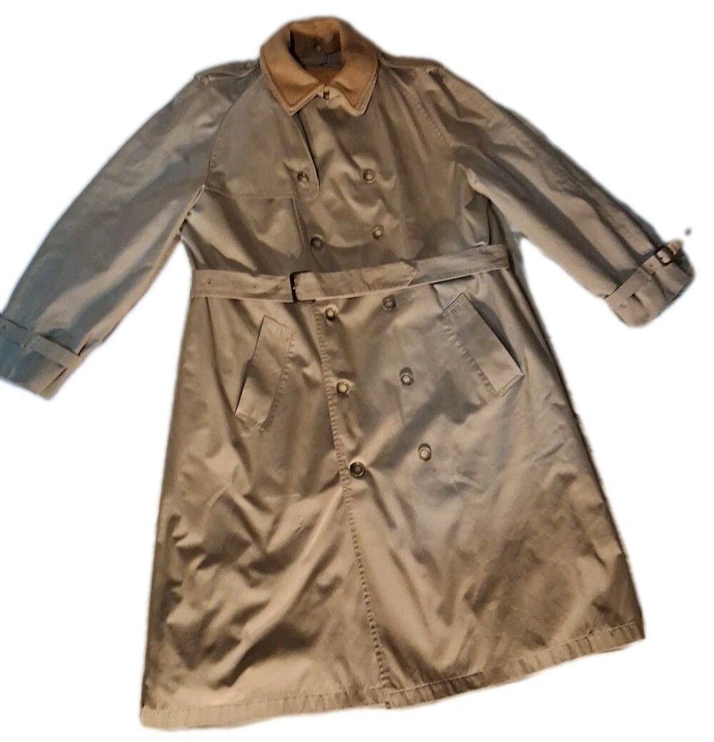 VTG Brooks Brothers Trench Coat Zip Wool Liner, Size 46XL, Made In USA